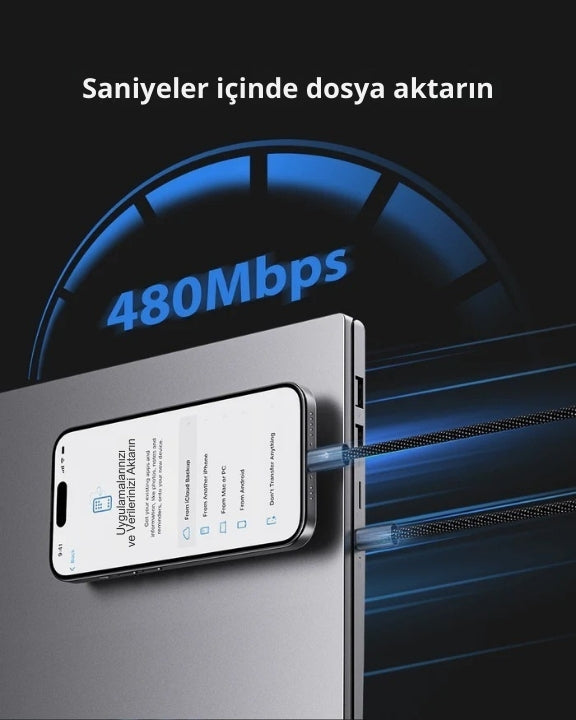 MagCable | Kendiliğinden Toplanan Manyetik USB-C Kablo